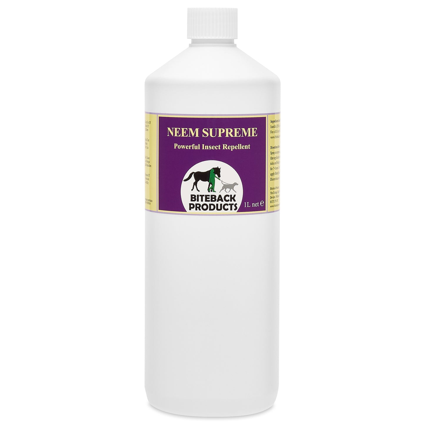 Bottle of Neem Supreme fly repellent 1L refill