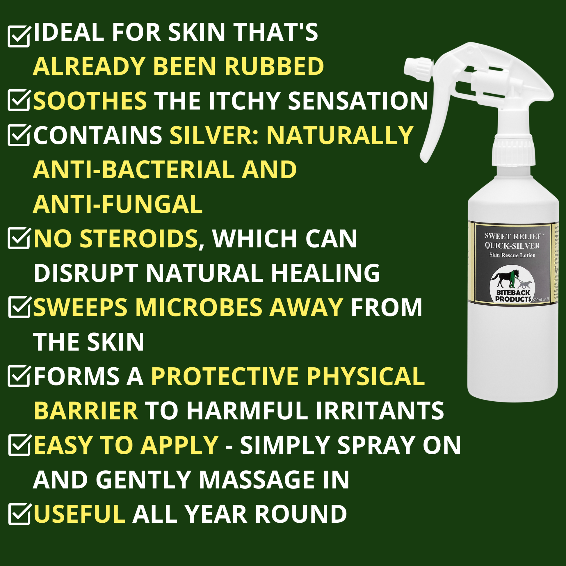 10 reasons to try Quick-Silver Lotion for horses and dogs
