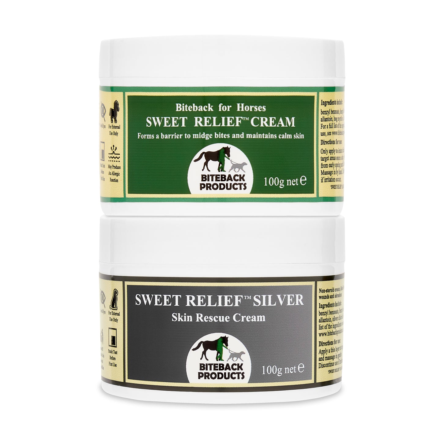 'Sweet Relief'™ Cream for Horses Sample Duo: 2 x 100g pots