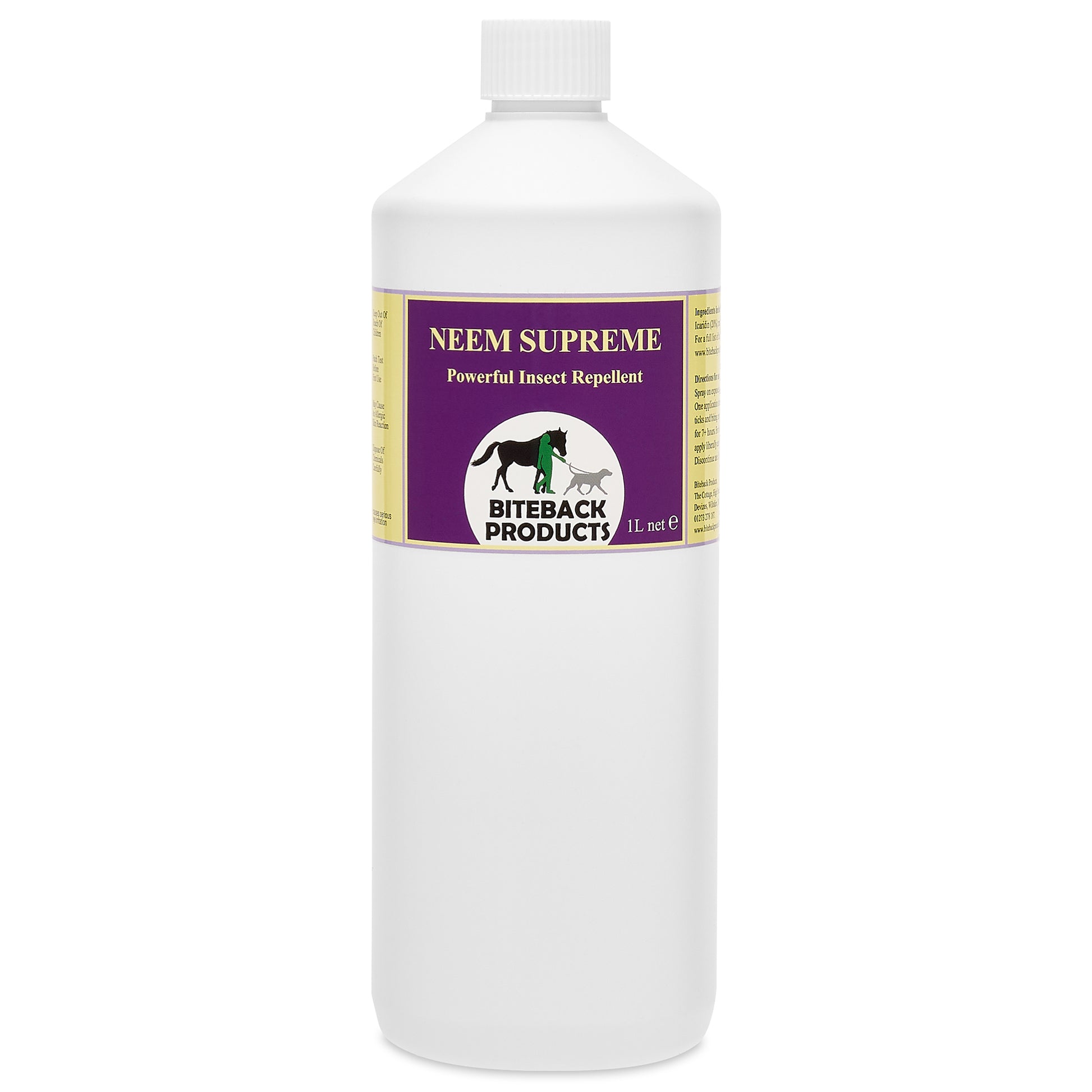 Bottle of Neem Supreme fly repellent 1L refill