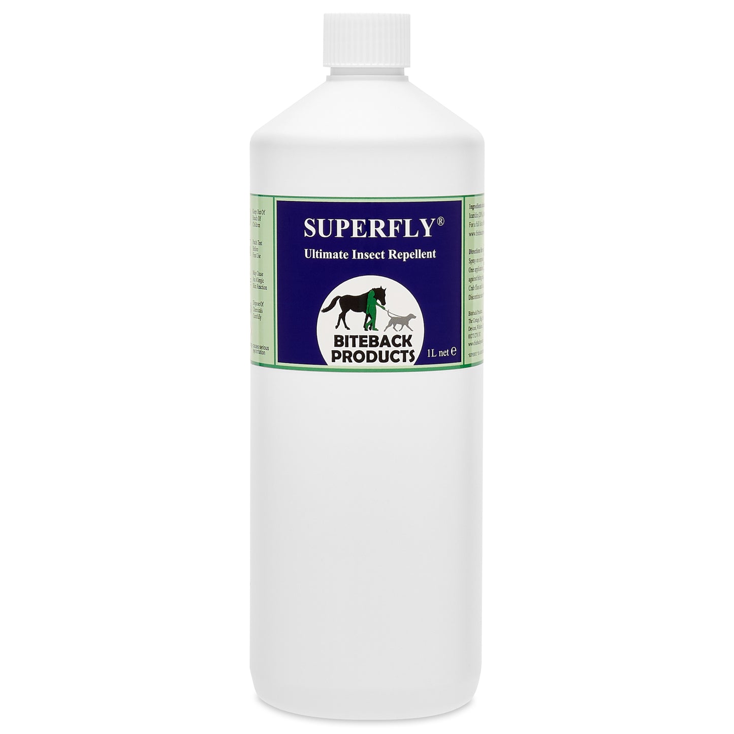 A 1L refill bottle of SuperFly horse fly spray