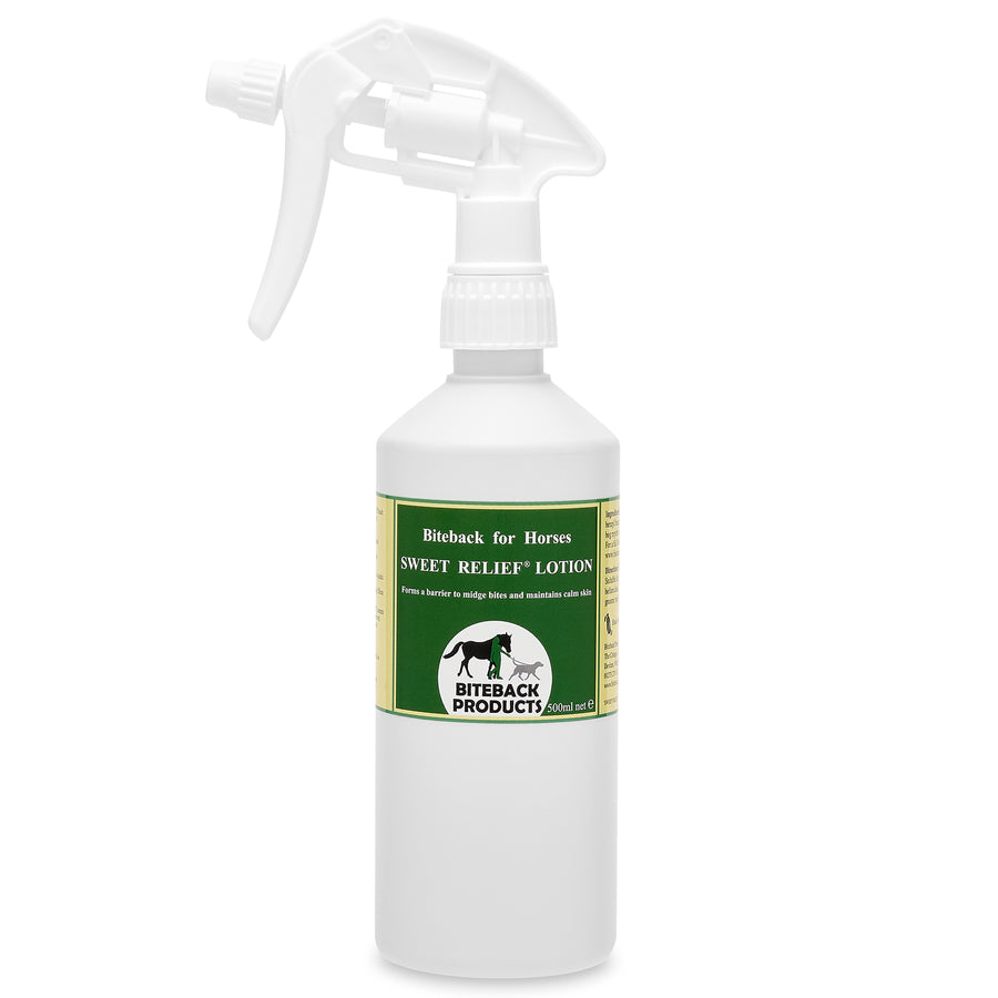 Bottle of itchy horse lotion spray
