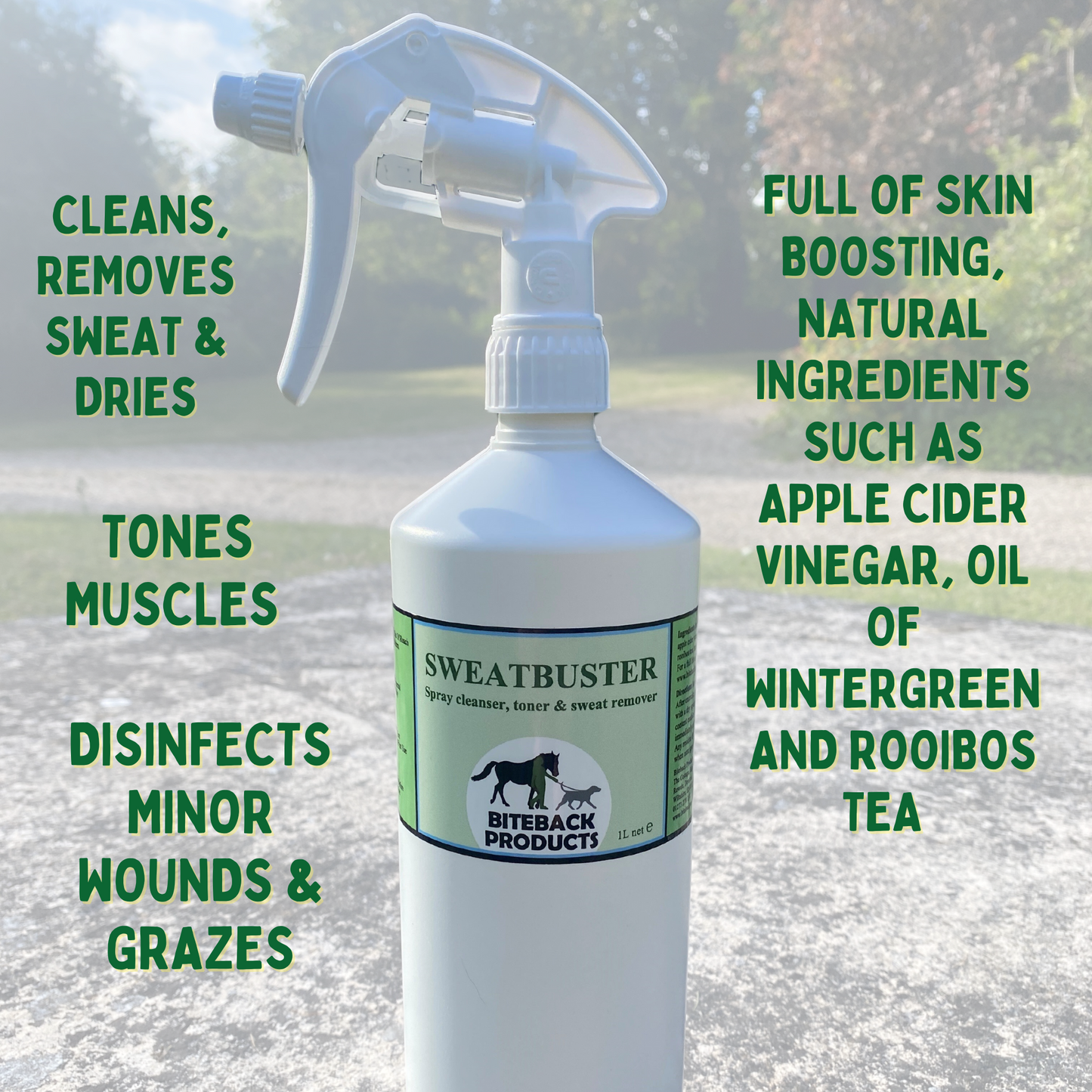 'Sweatbuster'™ 3-in-1 Waterless Cleanser, Sweat Remover and Liniment