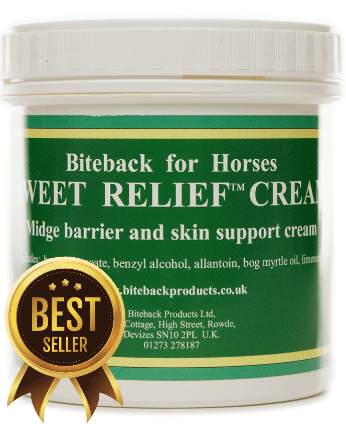 Sweet Relief cream will protect and soothe itchy horses.