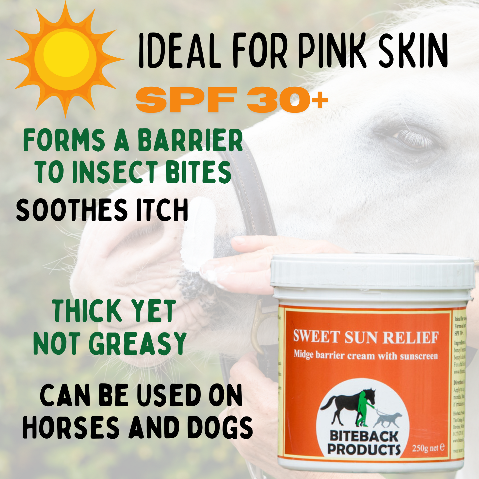 Benefits of Sweet Sun Relief cream with UV filter 