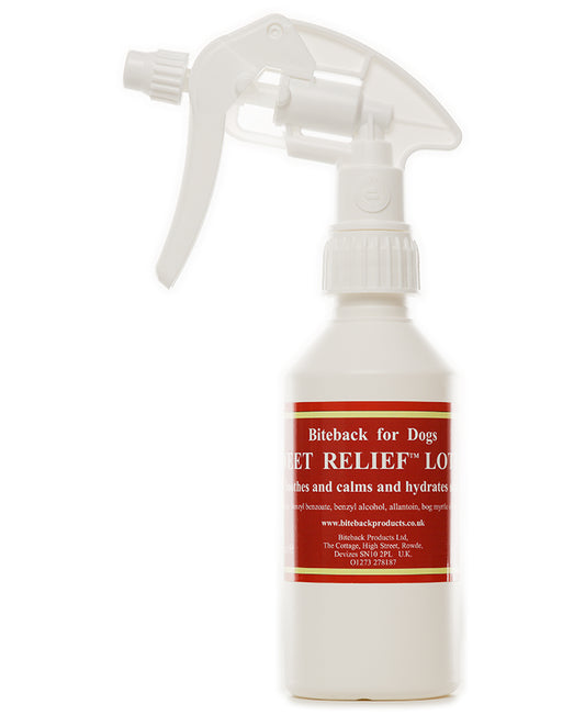 Biteback Dog Sweet Relief Spray is ideal for itchy dog skin, provides instant relief.