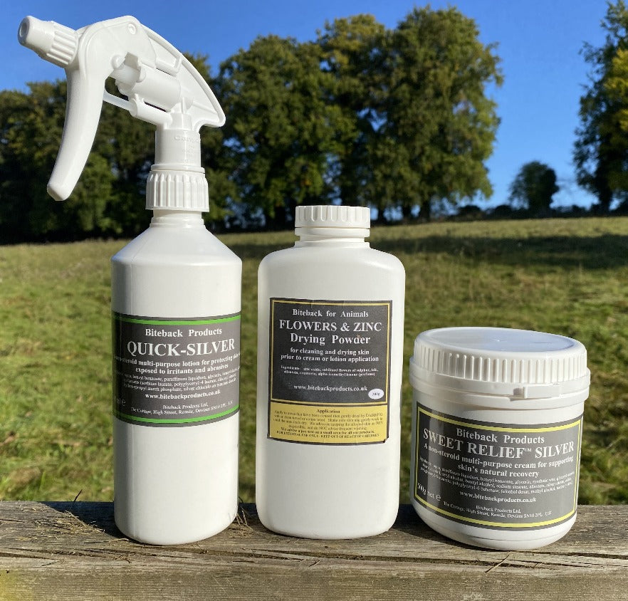 Trio of products to treat mud fever, rain scald and other winter skin conditions.