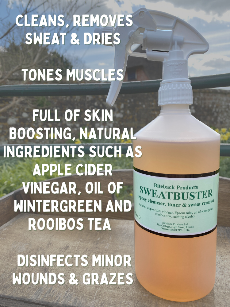 Sweatbuster sweat removing grooming spray for horses