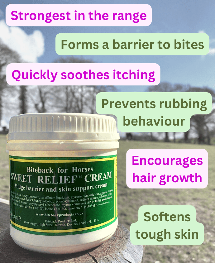'Sweet Relief' Midge Barrier and Skin Support Cream for Itchy Horses