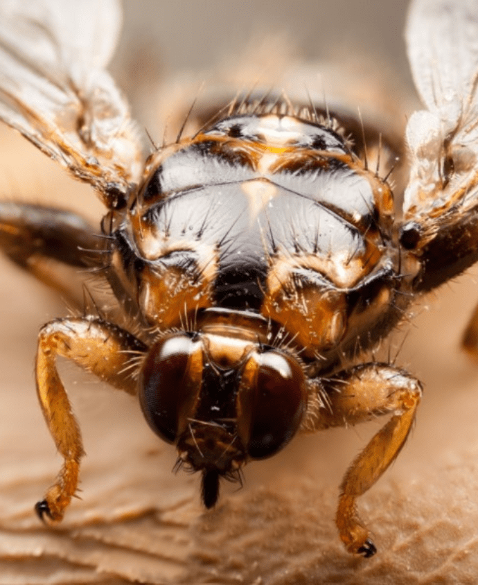 A New Forest crab fly biting skin